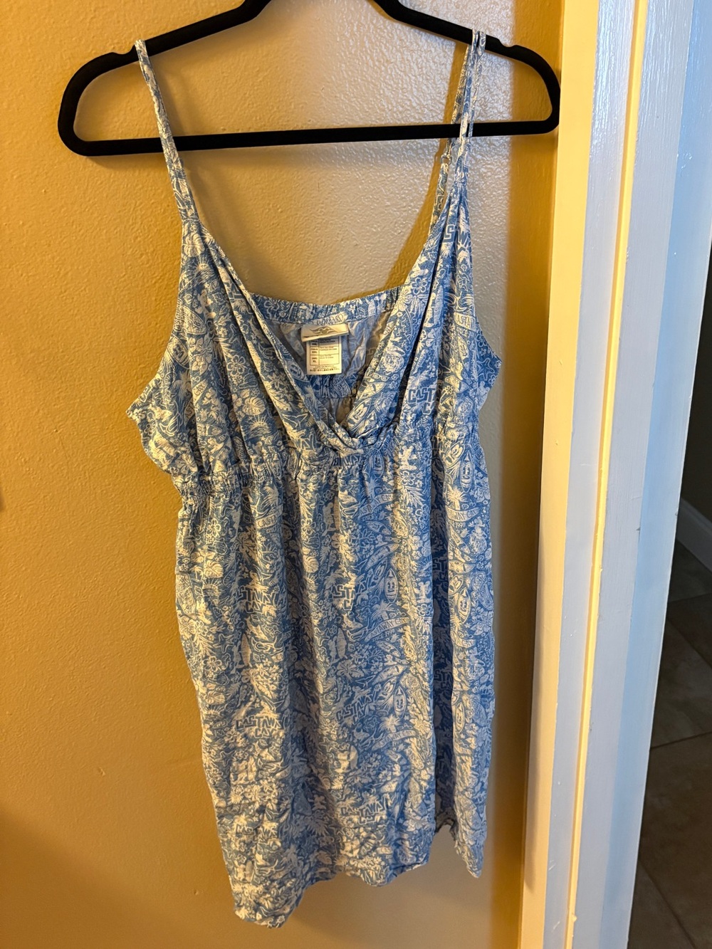 Disney Castaway Cay blue and white dress